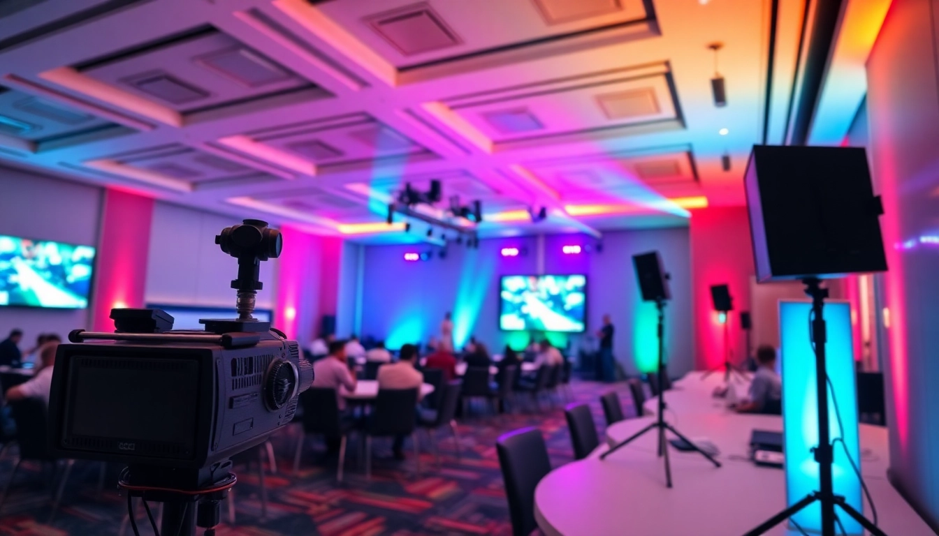 Medientechnik Köln: Professionelle Veranstaltungstechnik bei einem Event mit modernster Audiovisualtechnik in Köln.