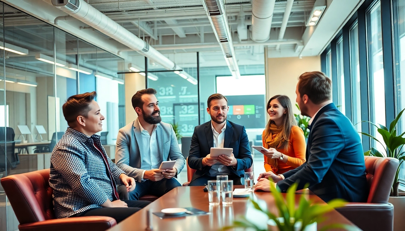 Startup funding updates analysis scene with entrepreneurs and investors collaborating in a