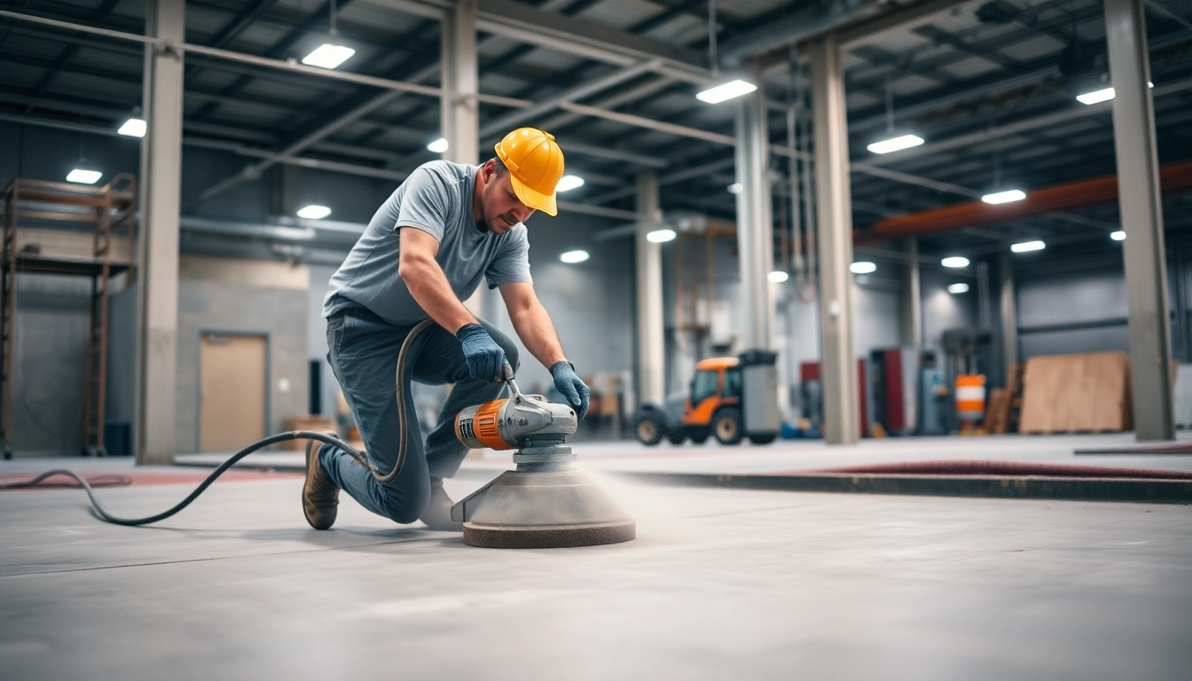 Expert floor preparation Birmingham with concrete grinding and leveling for seamless flooring