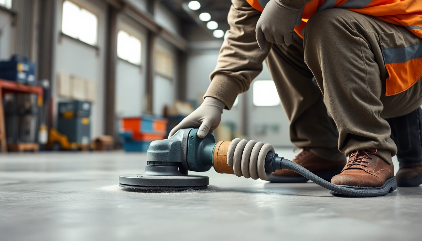 Reliable floor preparation Birmingham services showing expert grinding and surface smoothing